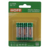 Baterie Hoff, AAA / LR03, 1.5V, alcalina, 4 buc