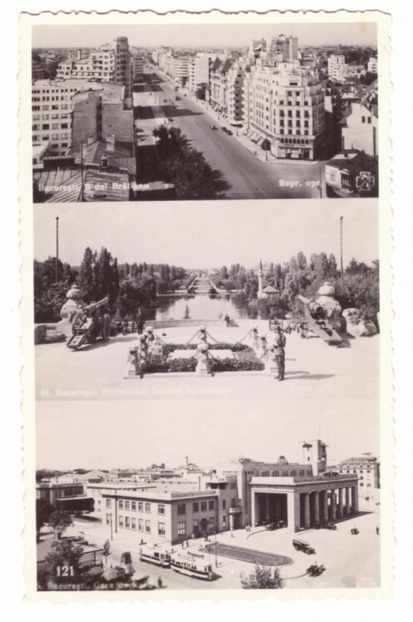 5535 - BUCURESTI, Park Carol, Railway Station - old postcard, real Photo unused