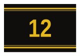 Sticker autoadeziv nr. 12 - Signetten SAFE auriu pe fundal negru