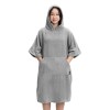 Poncho Baie Copii Homelevel 10-13 Ani Bumbac Organic Gri - Halat Plaja/Piscina, Universal Baieti