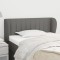 vidaXL Tăblie de pat cu aripioare gri &icirc;nchis 93x23x78/88 cm textil 3117365