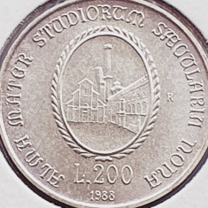 599 Italia 200 Lire 1988 University of Bologna km 128 argint