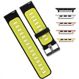Curea silicon compatibila cu Apple Watch 10, 46mm, Negru/Verde