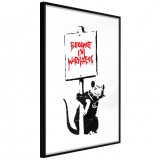Cumpara ieftin Poster - Banksy: Because I&rsquo;m Worthless, cu Ramă neagră, 40x60 cm