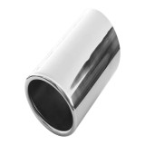 Amortizor universal de eșapament cu aspect sport tuning din oțel inoxidabil, p&acirc;nă la 65 mm diametru, cromat