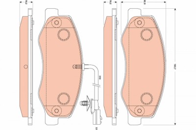 TRW GDB1885 COTEC set placute frana,frana disc foto