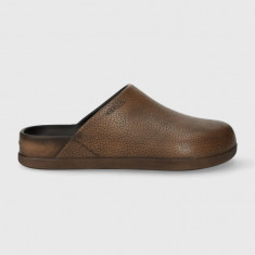 Crocs papuci Dylan Burnished Clog bărbați, culoarea maro 209517