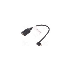 Cablu USB A soclu, USB B micro mufa (in unghi), OTG, USB 2.0, lungime 150mm, negru, ASSMANN - AK-300313-002-S