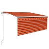Copertina retractabila automat cu stor portocaliu&amp;maro 3,5x2,5m