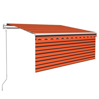 Copertina retractabila automat cu stor portocaliu&amp;amp;maro 3,5x2,5m foto