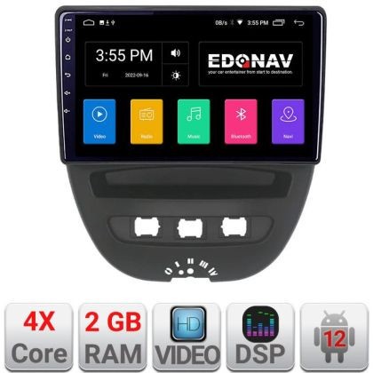 Navigatie Citroen C1 Peugeot 107 Toyota Aygo 2005-2014 Android radio gps internet 2+32 KIT-C1+EDT-E210 v2 CarStore Technology