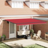 vidaXL Cortina Retractabilă with Roșu 450 &times; 350 cm țesătură