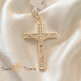 Cumpara ieftin Cruciulita placata cu aur Atingerea Divina