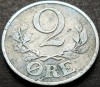 Moneda istorica 2 ORE - DANEMARCA, anul 1943 *cod 637, Europa, Zinc