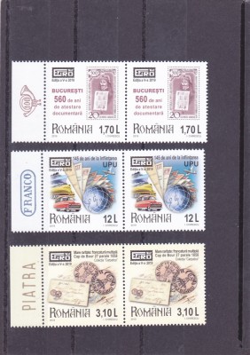 ROMANIA 2019 - EFIRO 2019 - SERIE CU TABS PE PARTEA STANGA IN PERECHE - LP 2254 foto