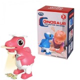 Proiector cu Dinozauri, de Desenat, Joc de Pictura pentru Copii, Cu 8 culori, 20 CM , Roz