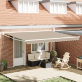 Marchiză retractabilă manuală vidaXL Bej 450x300 cm