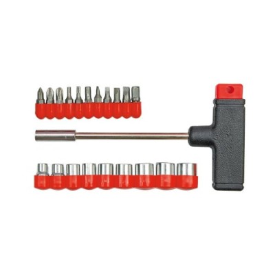 Set surubelnița multifunctională tip T 21 piese Cod: 65100 foto