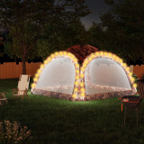 Cort de petrecere cu LED și 4 pereți, camuflaj, 3,6x3,6x2,3 m, vidaXL