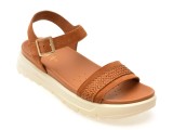Sandale GEOX maro, D55SZC, din piele intoarsa