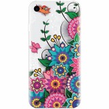 Husa silicon pentru Apple Iphone 5c, Mandala Flowers