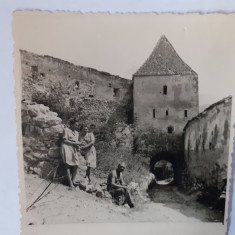 Carte poștală cu Cetatea Râșnov în 1946