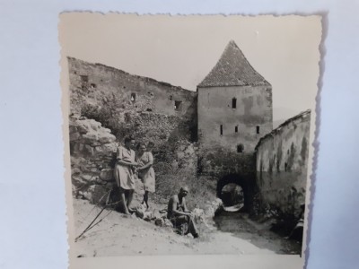 Carte poștală cu Cetatea R&amp;acirc;șnov &amp;icirc;n 1946 foto