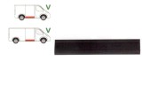 Panou reparatie usa VW Transporter (T4)/Caravelle/Multivan, 07.1990-.2003, partea dreapta, usa culisanta; parte inferioara, cu 2 nervuri,