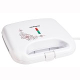 Sandwich maker Daewoo DSM25TR, 800 W, design traditional, placi neaderente, termostat, CoolTouch, Alb