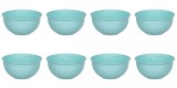 Set boluri, 8 piese, 500 ml, Plastic, Verde Menta