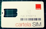 Cartelă telefonie mobila Orange fără sim PUK 47556717, policarbonat