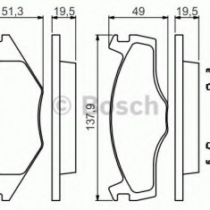 Set placute frana,frana disc SEAT TOLEDO I (1L) (1991 - 1999) BOSCH 0 986 468 873