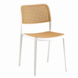 Cumpara ieftin Scaun stivuibil alb bej Ravid 47x55x81.5 cm