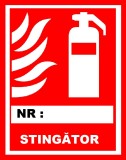 Placuta pentru stingator cu numar personalizat