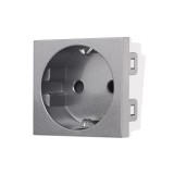 Priza Schuko modulara 2M Luxion gri, standard italian