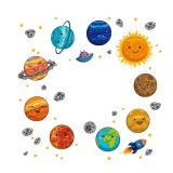 Sticker Autocolant Premium Calea Lactee si Planetele, Decor Spatial Modern - CBD Coral Best Deals Galben lamaie 50 cm 70 cm 50 cm Galben lamaie 1 Set