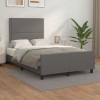 Cadru de pat fără saltea gri 120x190 cm piele artificială