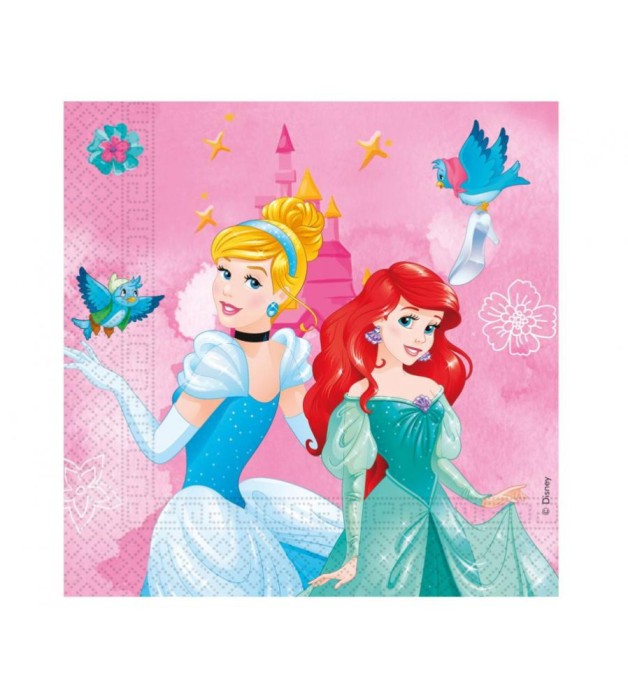 Set 20 servetele petrecere Printesele Disney, 33 x 33 cm