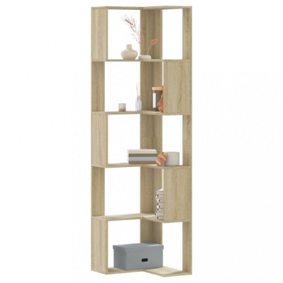 Gossi biblioteca 5 niveluri stejar sonoma 50x50x179cm lemn prelucrat foto