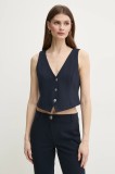 Marella vesta CAMPER culoarea albastru marin, un singur rand de nasturi, 2513911034200