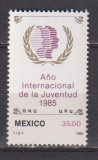 ANUL INTERNATIONAL AL TINERETULUI 1985 MEXIC MI. 1925 MNH, Nestampilat