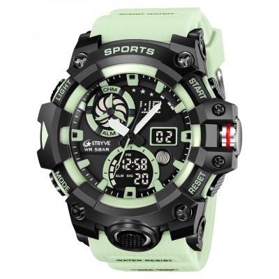 Ceas barbatesc de mana Stryve Army Militar Alarma Cronometru Digital Sport Verde foto