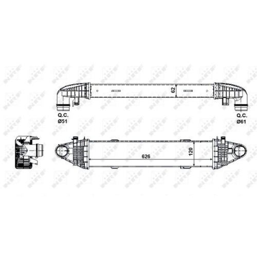 Radiator intercooler Nrf 30506