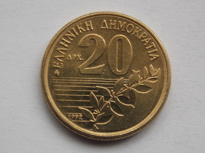 20 DRAHME 1992 GRECIA-XF