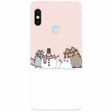 Husa silicon pentru Xiaomi Mi 8 SE, Cat And Snowman