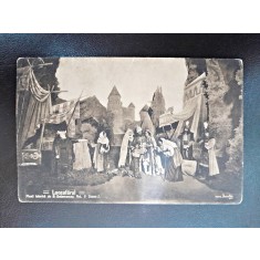 Carte postala, scena din piesa Luceafarul, inceput de secol XX