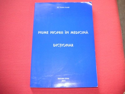 Nume proprii in medicina - Dictionar - Ioana Soare foto