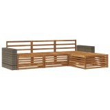 vidaXL Set de canapele de exterior 4 pcs natural Lemn Solid de Acacia 3383217