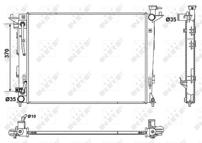 NRF 53051 Radiator, racire motor foto