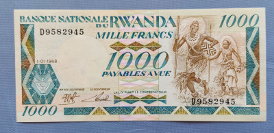 Rwanda - 1000 Francs / franci (1988) Amafaranga foto